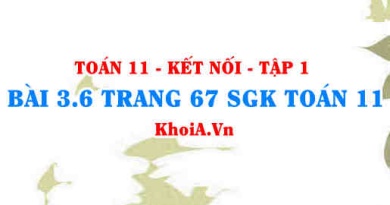 Bài 3.6 trang 67 SGK Toán 11 tập 1 Kết nối tri thức